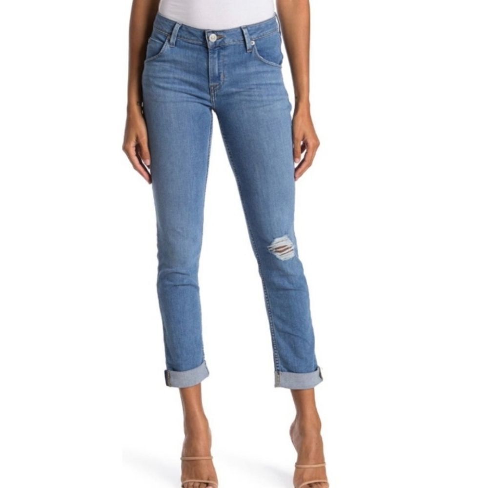 Hudson Bacara Crop Straight Cuffed Jeans Size 30